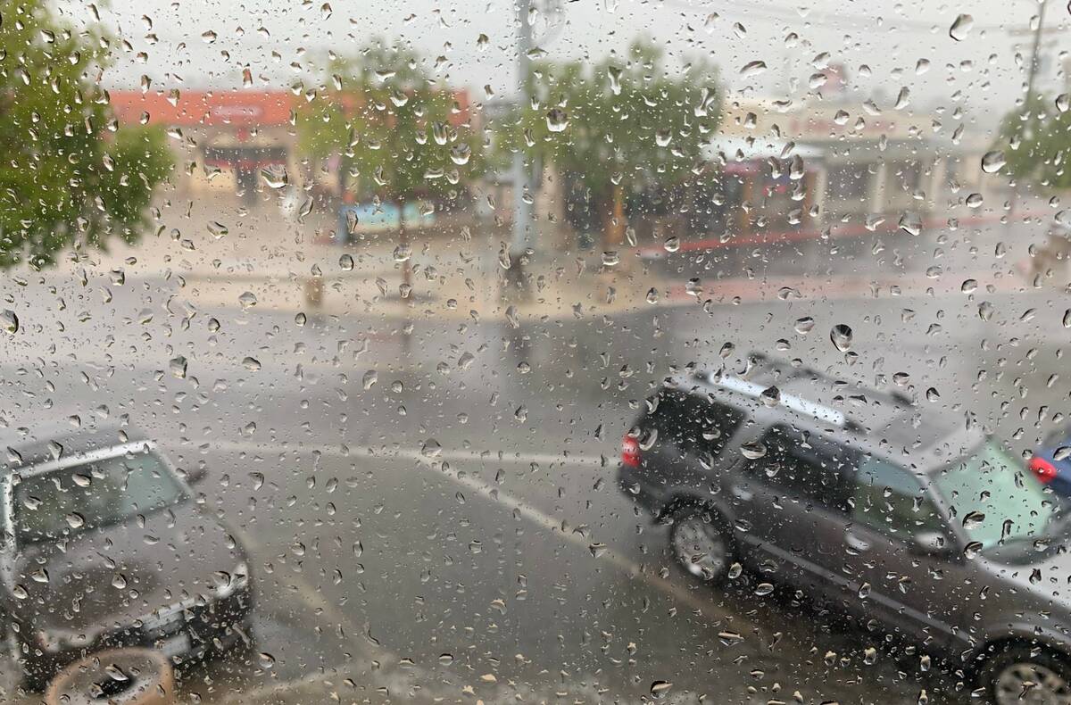 A storm hits Boulder City on Wednesday, July 27, 2022. (Bouilder City Review via Twitter)