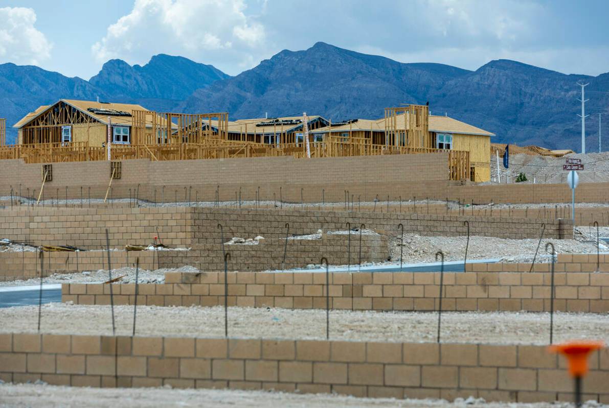 More plots are prepared for building at new home construction about Skye Canyon on Wednesday, J ...