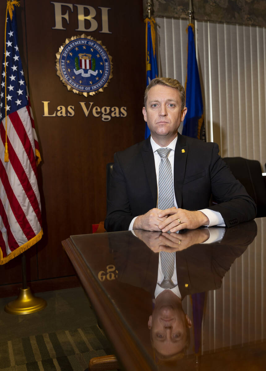 Las Vegas FBI Special Agent in Charge Spencer Evans poses for a portrait, in Las Vegas, Thursda ...