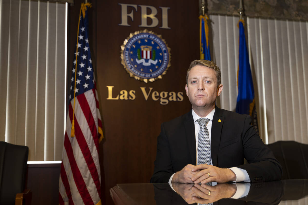 Las Vegas FBI Special Agent in Charge Spencer Evans poses for a portrait, in Las Vegas, Thursda ...