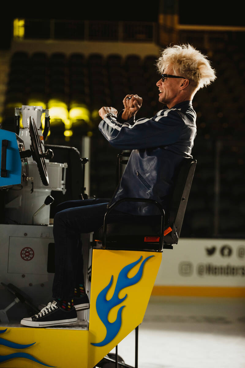 Laugh Factory at the Tropicana headliner Murray Sawchuck is shown driving the Zamboni for The D ...