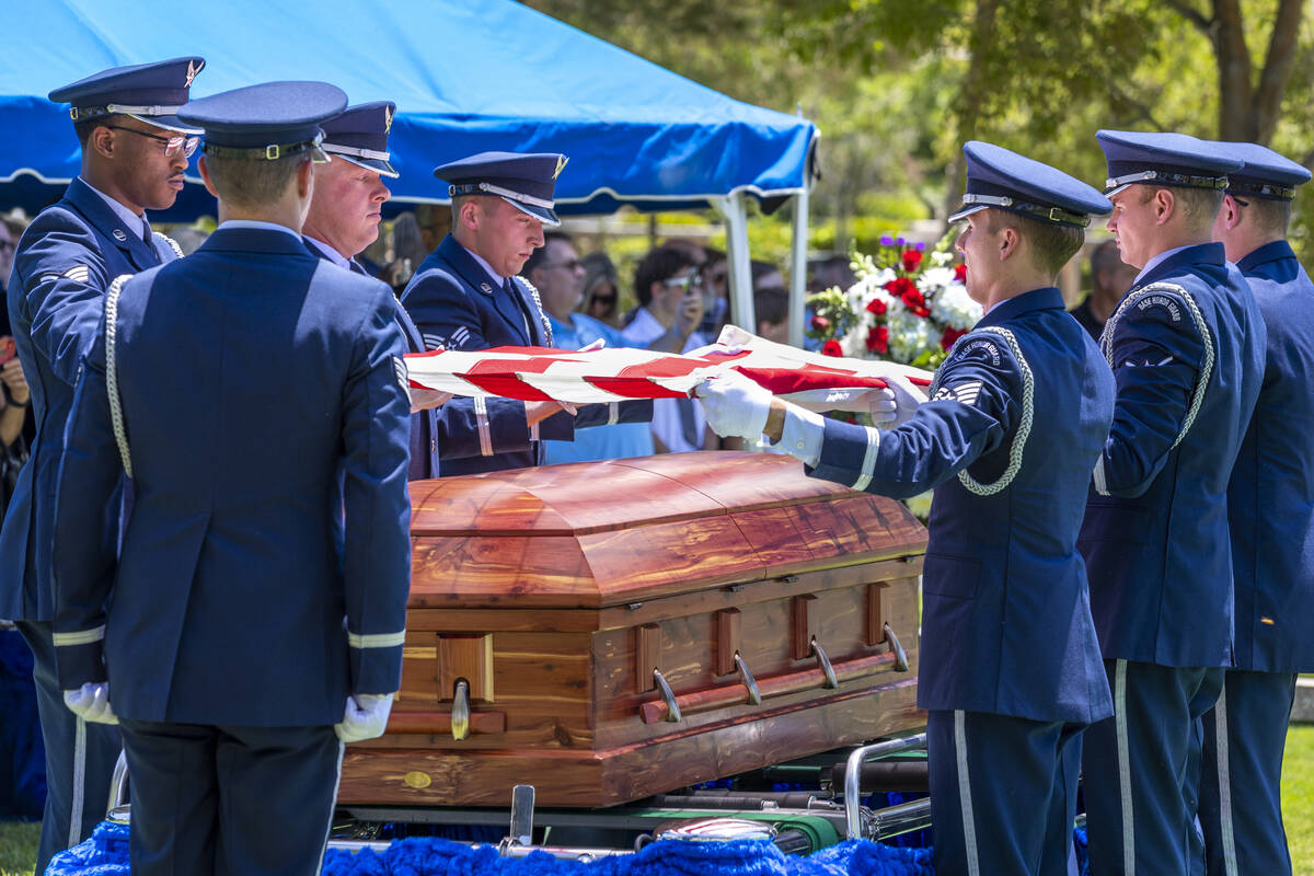 Memorial service and funeral for Southern Nevada WW II vet and POW Dean Whitaker on Friday, Jul ...