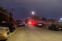 Las Vegas police were investigating a homicide in the area of Allen Lane and Holly Avenue aroun ...