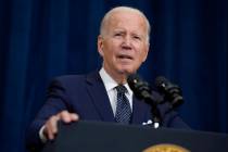 FILE - President Joe Biden speaks to reporters after meetings with Saudi Crown Prince Mohammed ...