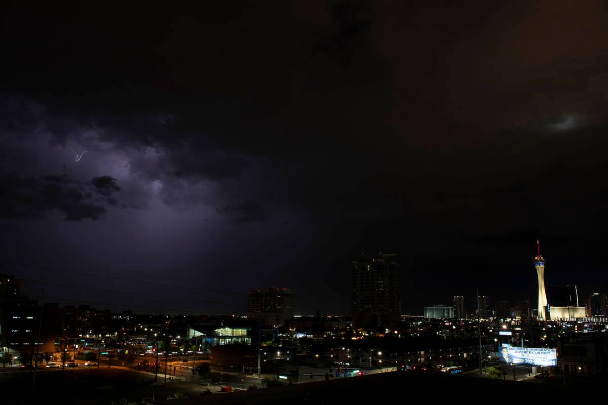 Showers are a 50 percent possibility at higher elevations around Las Vegas on Sunday, July 31, ...