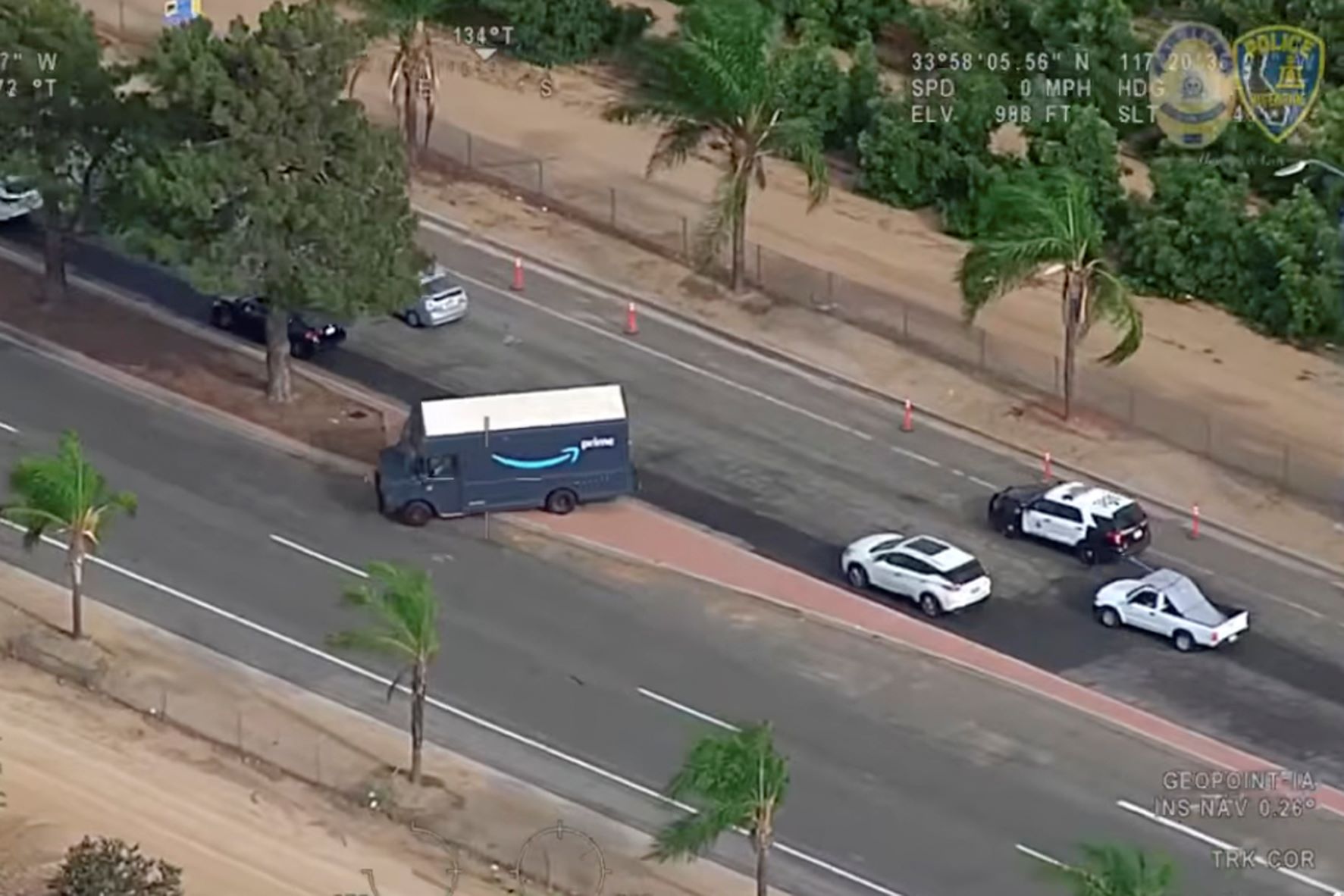 Las Vegas suspect arrested after chase in Amazon delivery truck