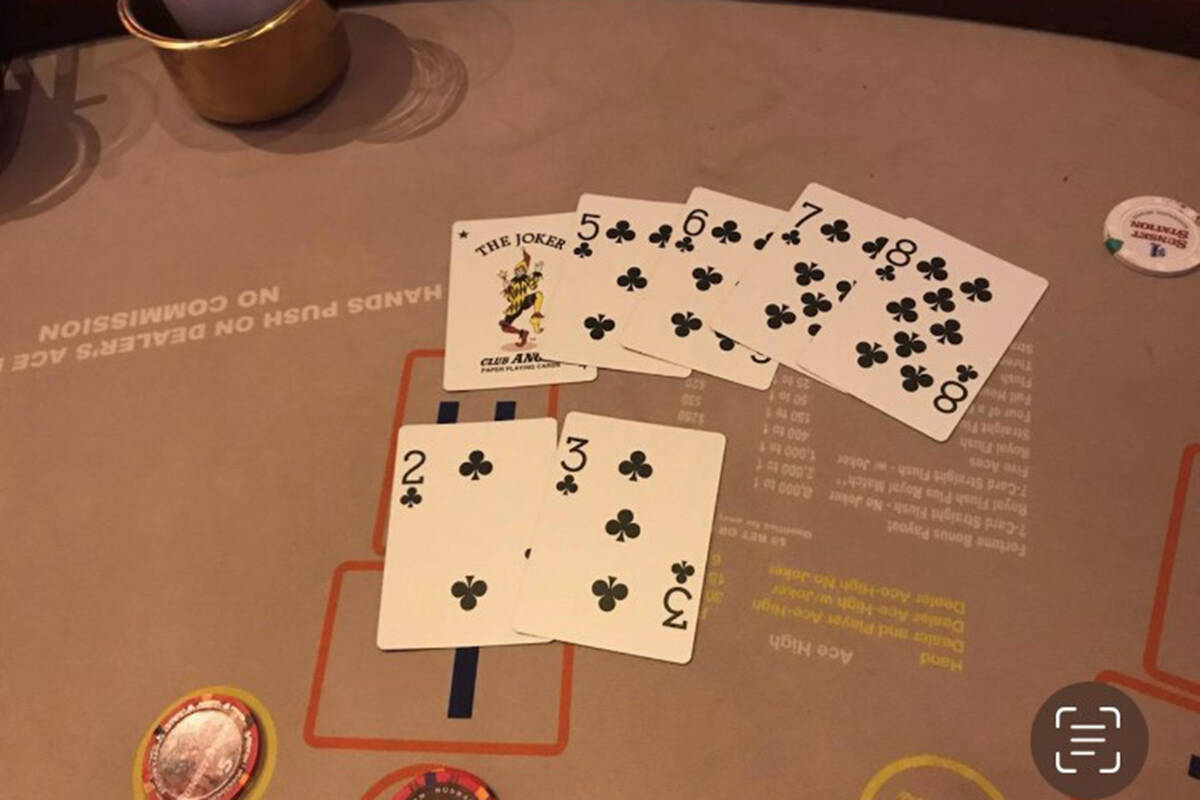 7-card "Straight Flush" at Sunset Station on Aug. 1, 2022. (Sunset Station)
