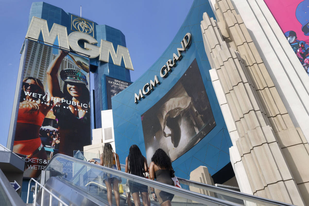 MGM Grand is seen, Wednesday, Aug. 3, 2022, in Las Vegas. (Chitose Suzuki/Las Vegas Review-Jour ...