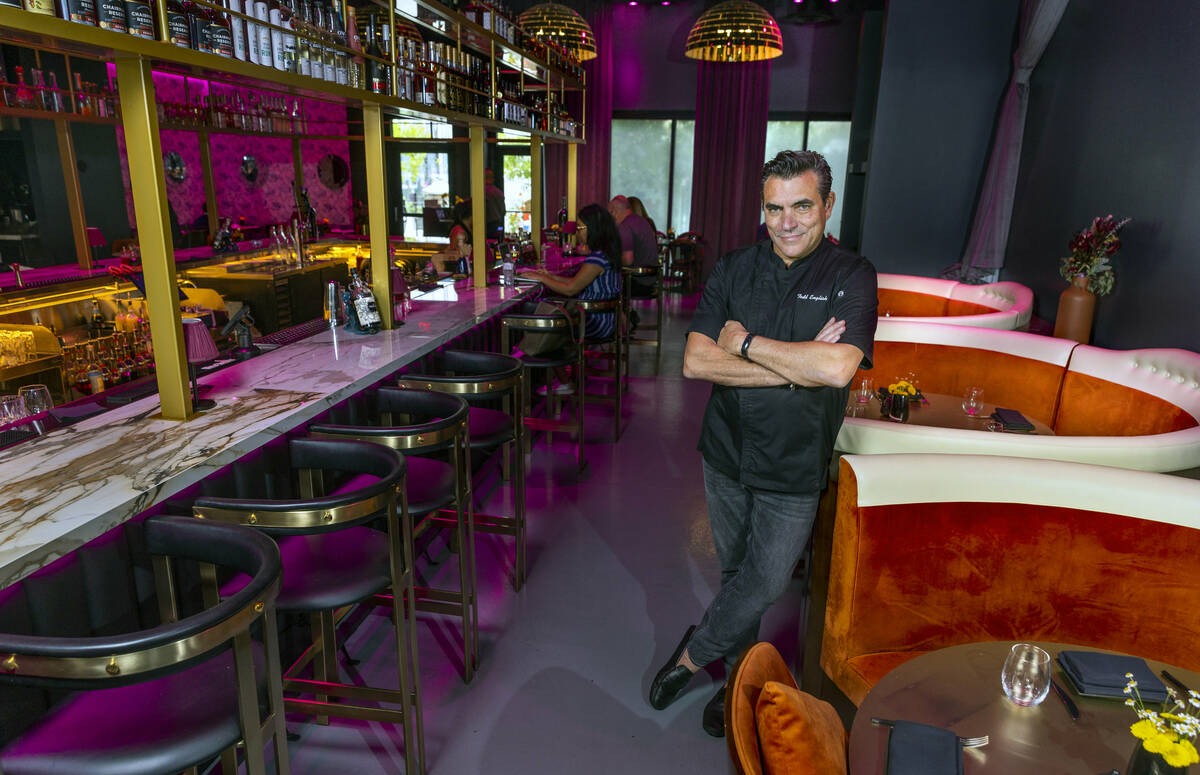 Chef Todd English about the bar in The Pepper Club restaurant within The English Hotel on Wedne ...