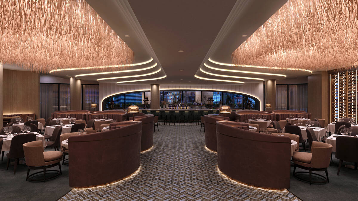 A rendering of a dining area at Ocean Prime, the $20 million steak and seafood restaurant takin ...