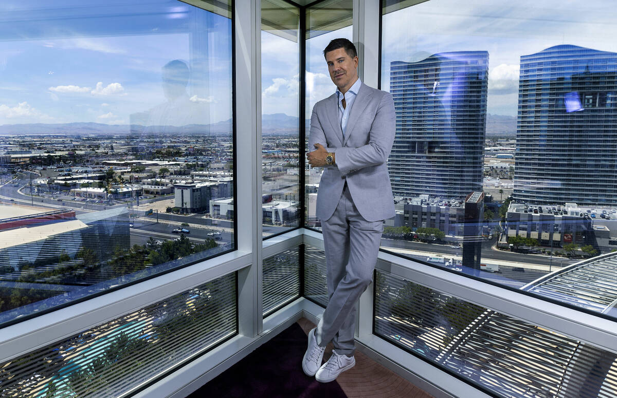 Former Bravo TV's Million Dollar Listing NY/LA star Fredrik Eklund within the Aria promoting a ...