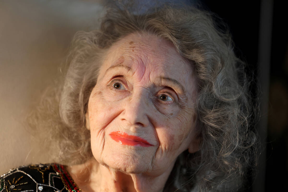 Magician Gloria Dea, 99, at her Las Vegas home Tuesday, Aug. 9, 2022. Dea was the first magicia ...