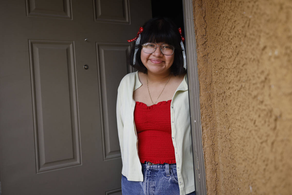Eldorado High School student Estrella Gomez, 16, poses for a photo at her home, Friday, July 22 ...