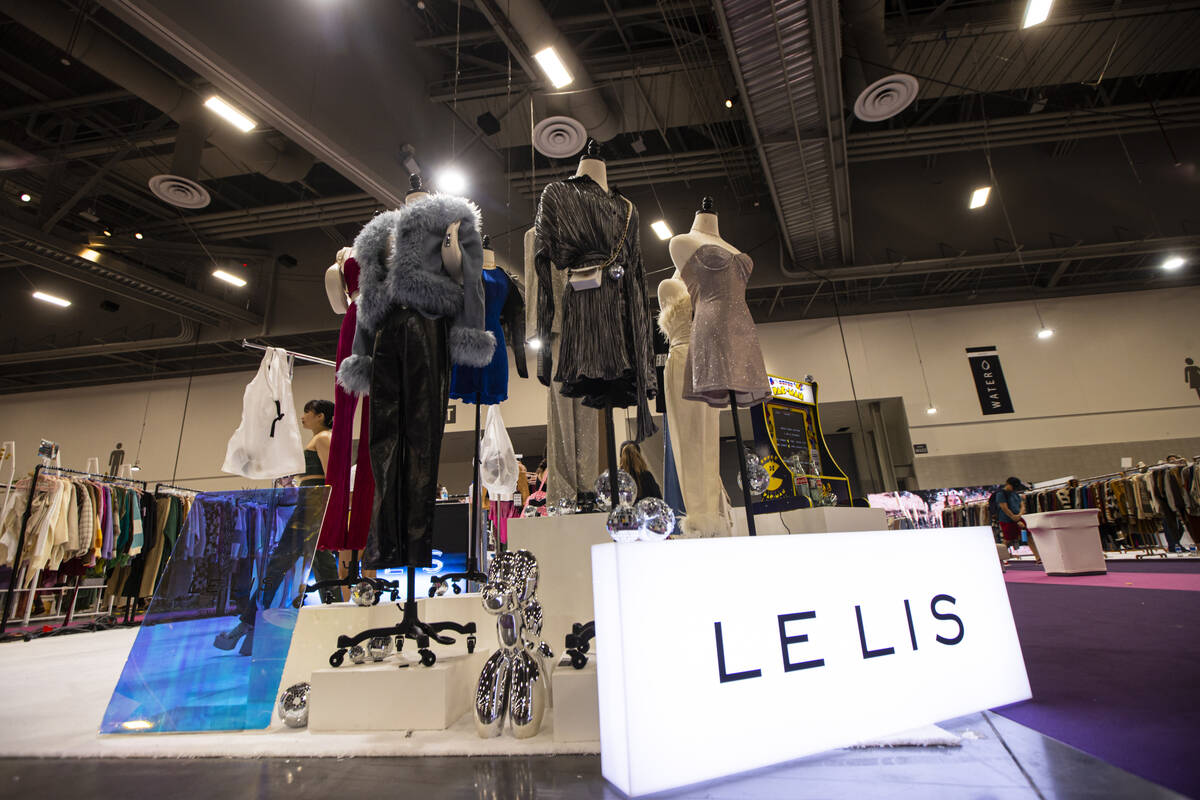 A display by Le Lis is seen during the MAGIC Las Vegas fashion trade show on Monday, Aug. 8, 20 ...