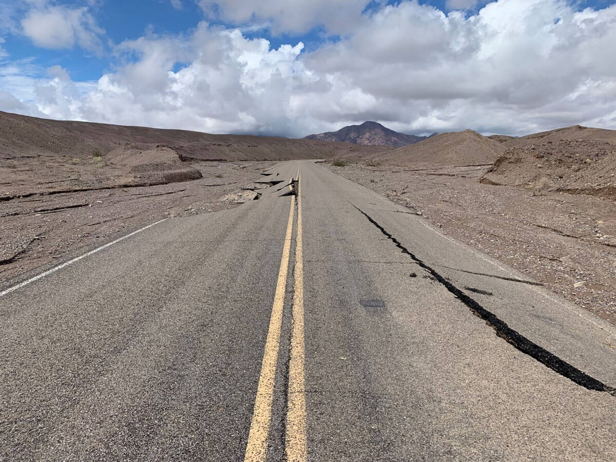 Daylight Pass road damage at Death Valley National Park. (NPS photo)