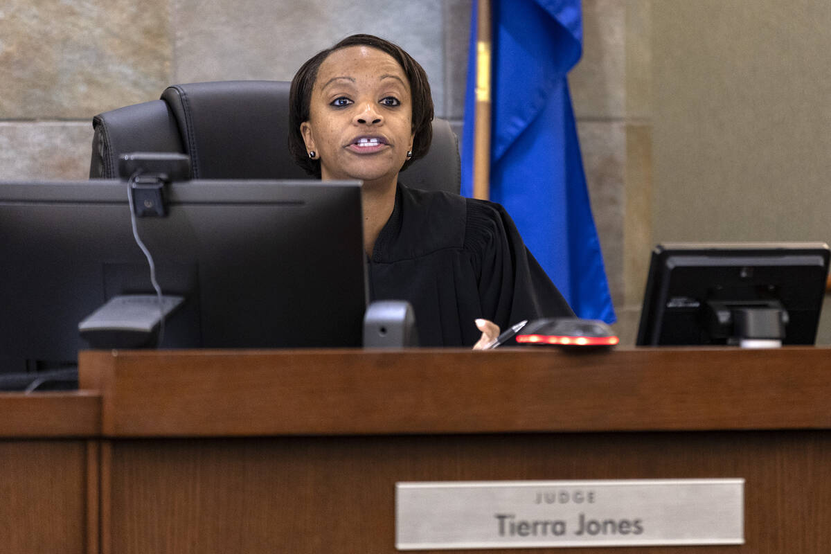 Judge Tierra Jones presides over a sentencing hearing for Fatima Mitchell in District Court at ...