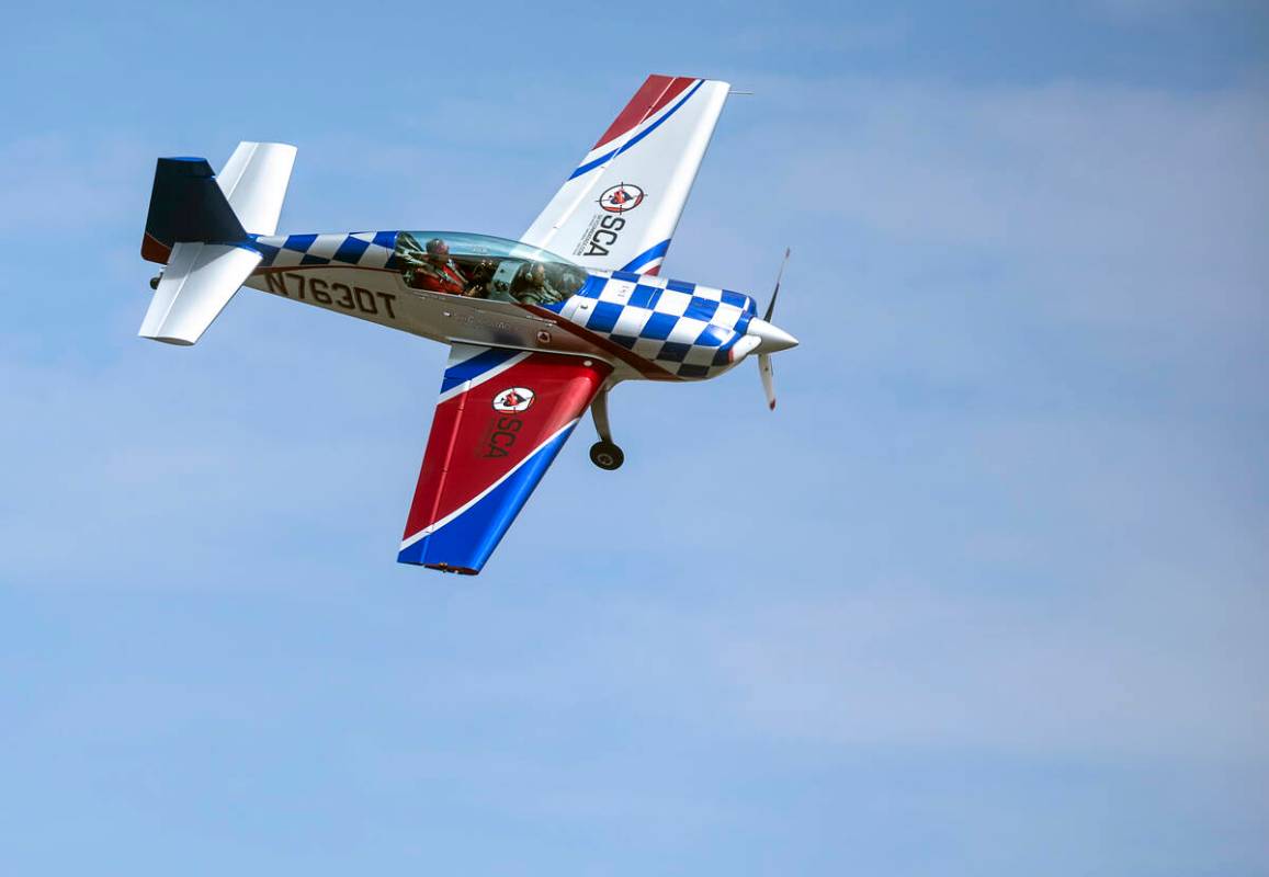 A plane comes in for a landing at the North Las Vegas Airport as the FAA has issued a safety ad ...