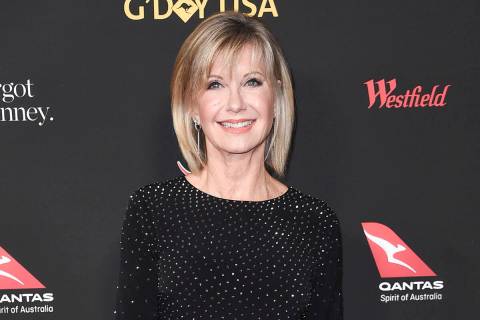 FILE - Actress and singer Olivia Newton-John attends the 2018 G'Day USA Los Angeles Gala in Los ...