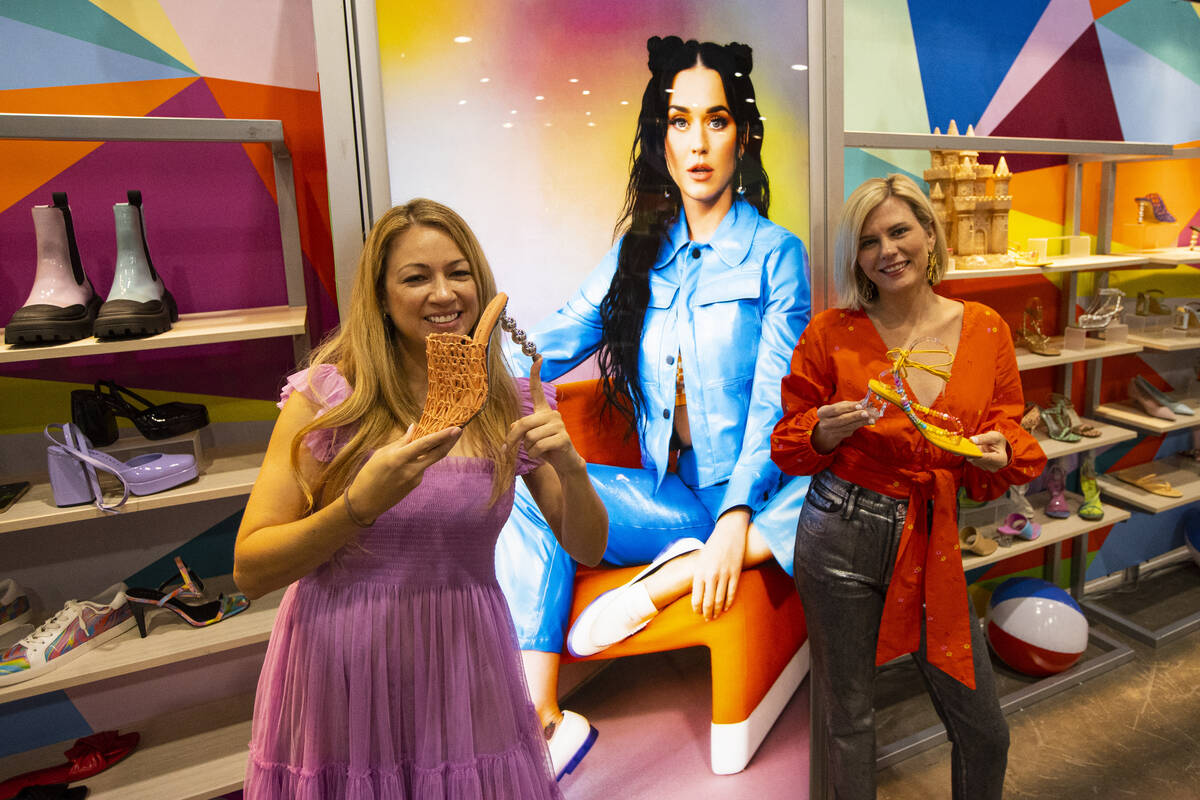 Selena McCartney, design director for Katy Perry footwear, left, and Amanda Morton, vice presid ...
