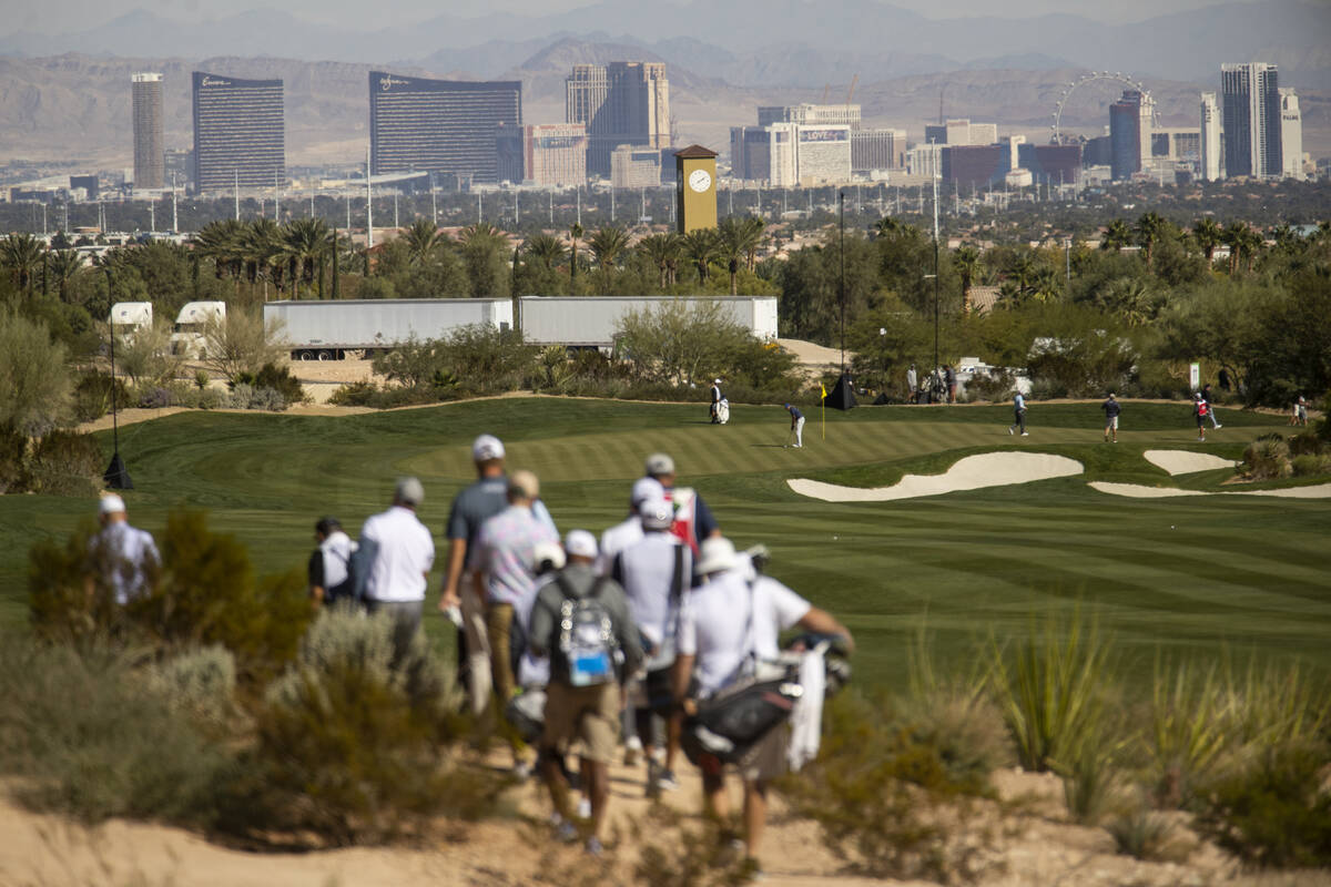 The view from the Summit Club golf course in Las Vegas, Wednesday, Oct. 13, 2021. (Erik Verduzc ...