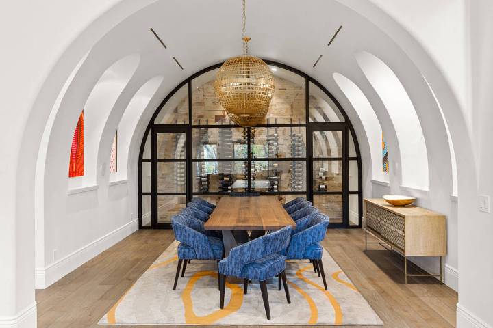Cookbook author Julie Hession remodeled her Summerlin home to feature an arched formal dining r ...