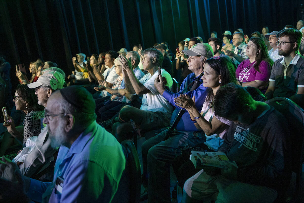 The audience claps for speakers including Sen. Ted Cruz, R-Texas, and Republican Nevada Senate ...