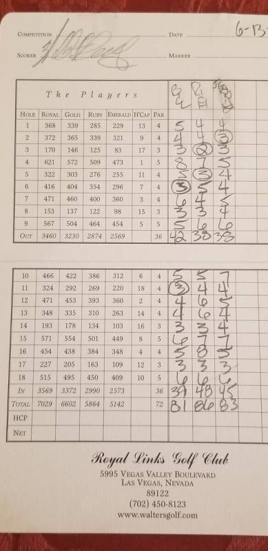 After a round of golf at Royal Links in the 1990s, basketball legend Bill Russell signed a scor ...