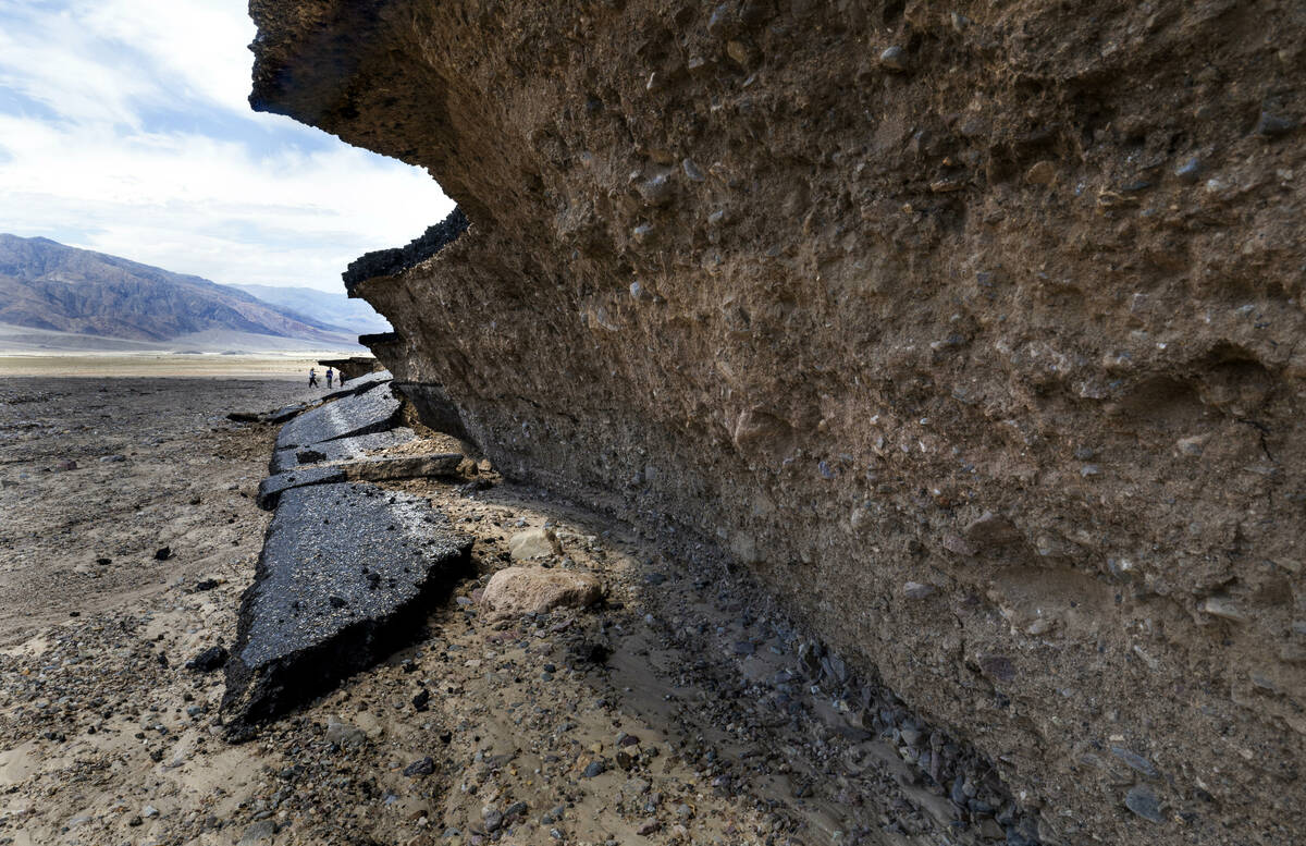 Severe road damage along Daylight Pass Road temporarily closed due to the effects of recent flo ...