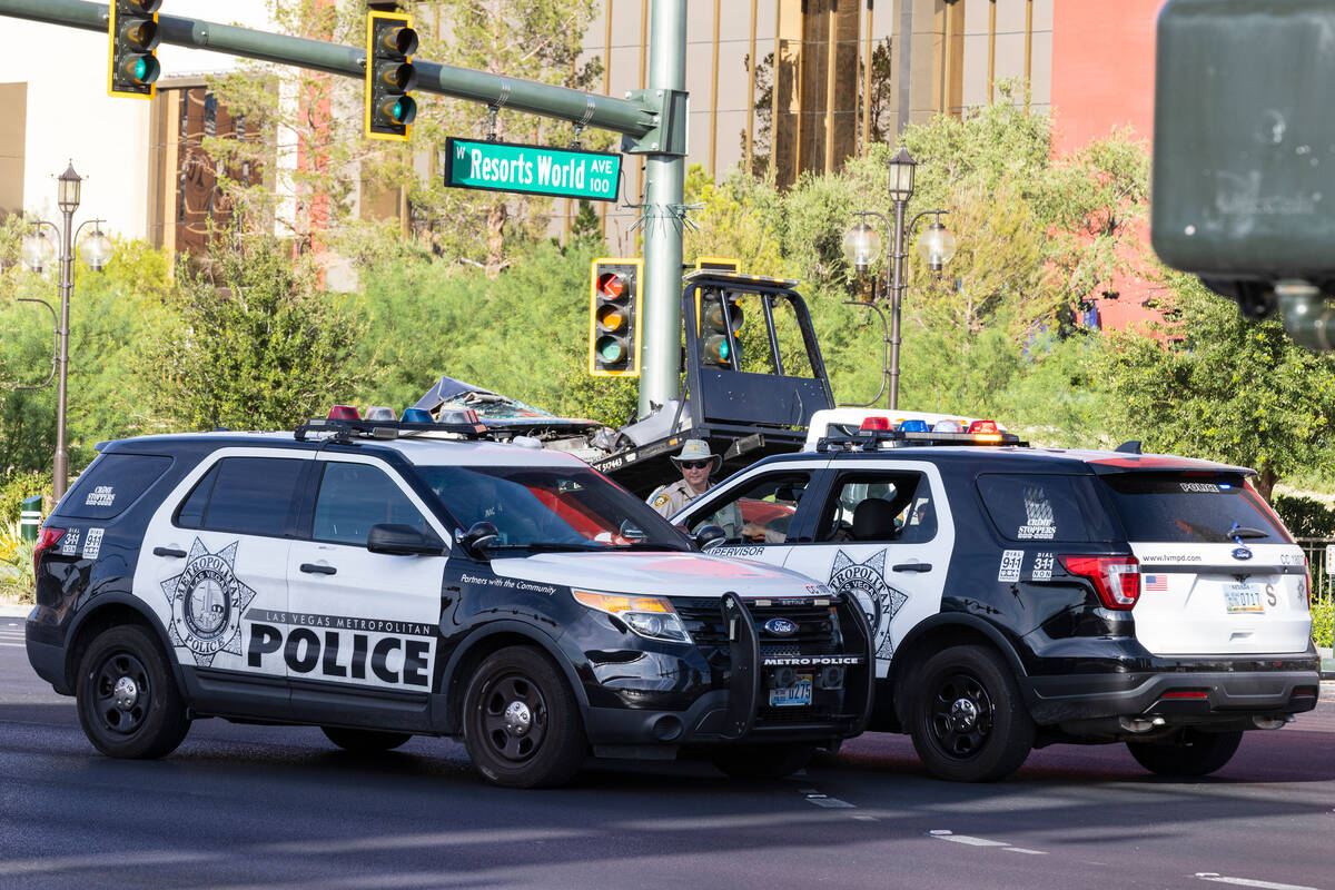 Las Vegas police is investigating a fatal crash after two vehicles collided in the 3000 block o ...