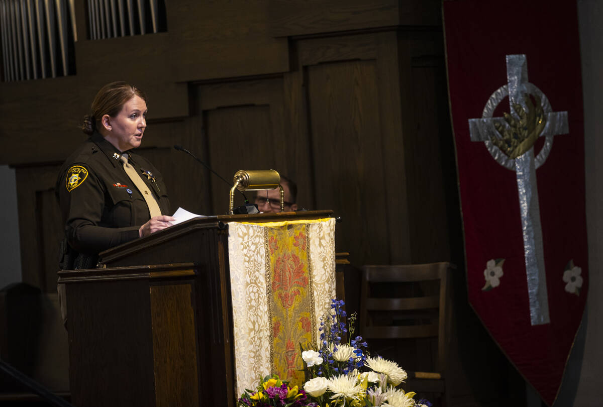 Las Vegas police Capt. Nita Schmidt talks about the legacy of longtime Las Vegas police volunte ...