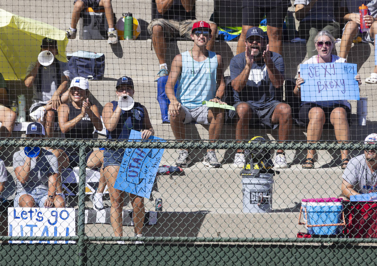 Utah-Snow Canyon fans cheer for their team in the Little League Baseball Mountain Regional Cham ...