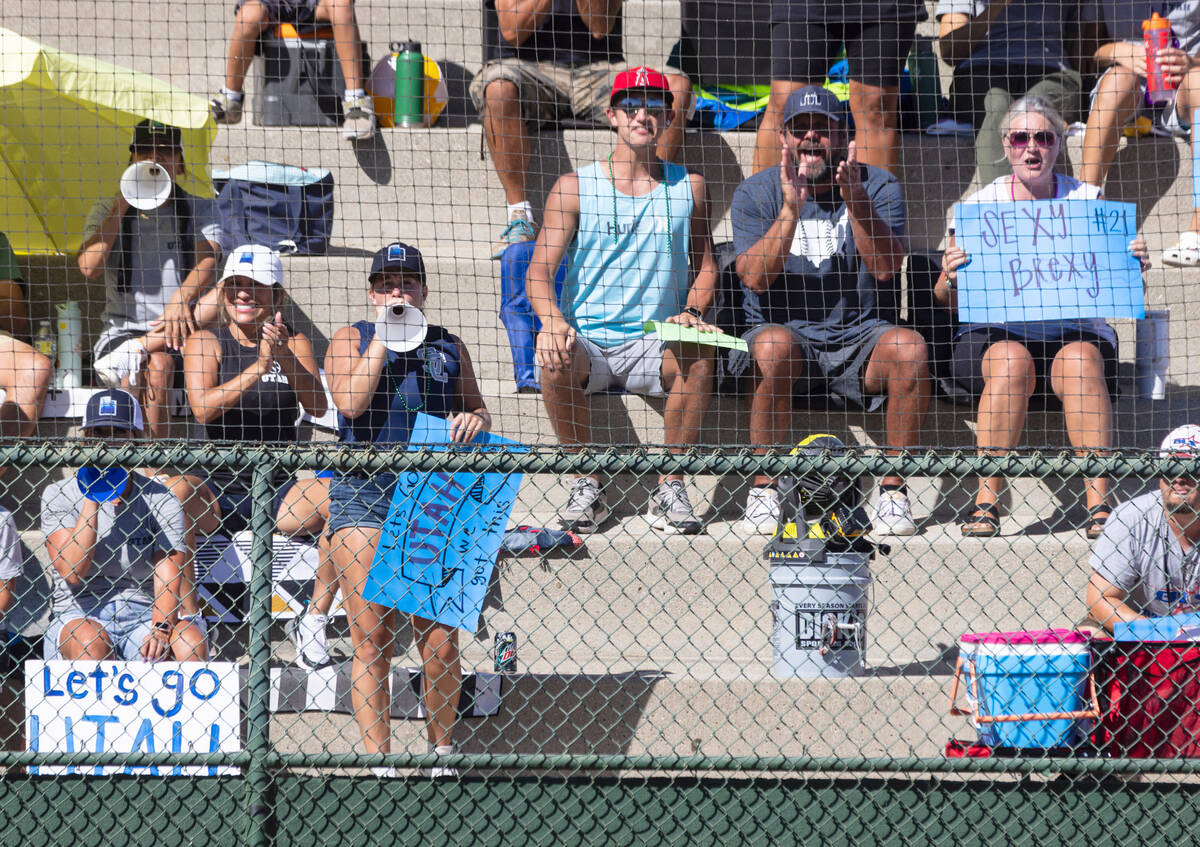 Utah-Snow Canyon fans cheer for their team in the Little League Baseball Mountain Regional Cham ...
