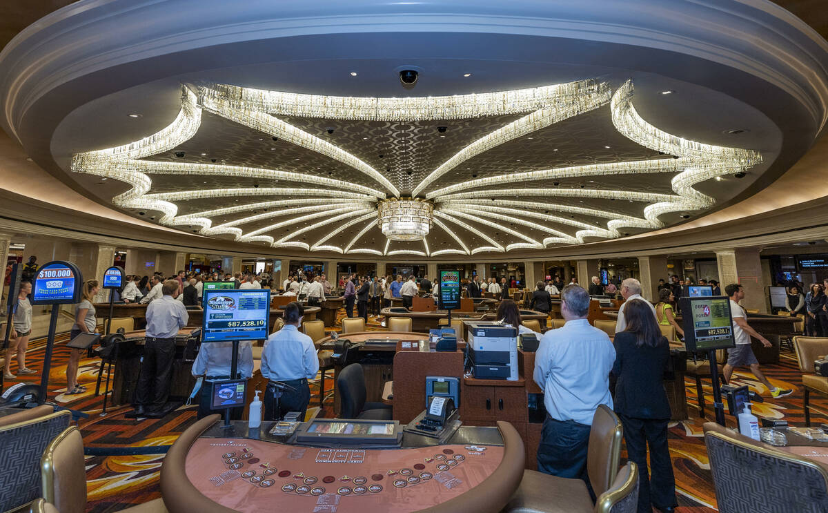 Caesars unveils its renovated casino dome within a main gaming area on Friday, Aug. 12, 2022, n ...