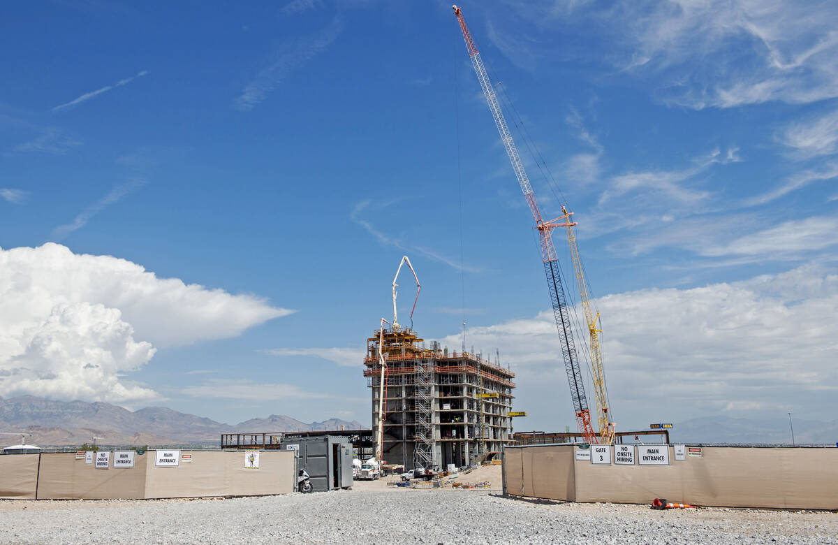 Construction on Station Casinos' new Durango hotel-casino on Friday, Aug. 12, 2022, in Las Vega ...