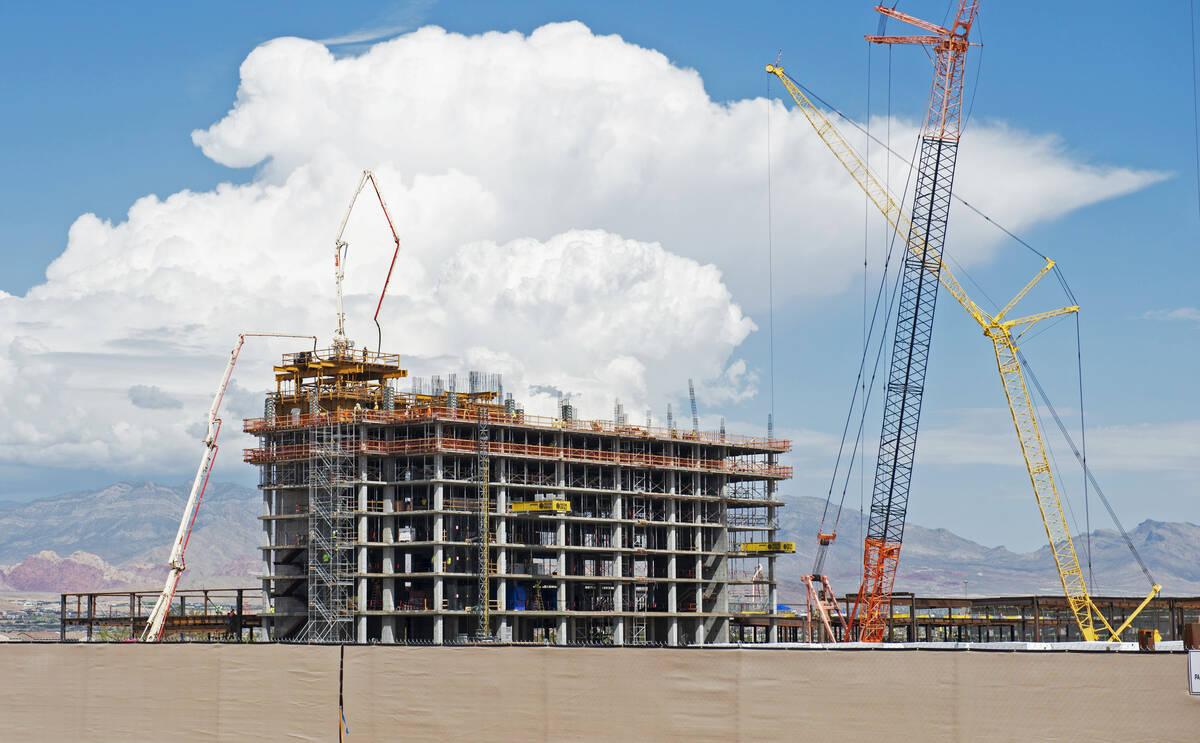 Construction on Station Casinos' new Durango hotel-casino on Friday, Aug. 12, 2022, in Las Vega ...