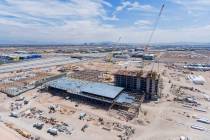 Construction on Station Casinos' new Durango hotel-casino on Friday, Aug. 12, 2022, in Las Vega ...