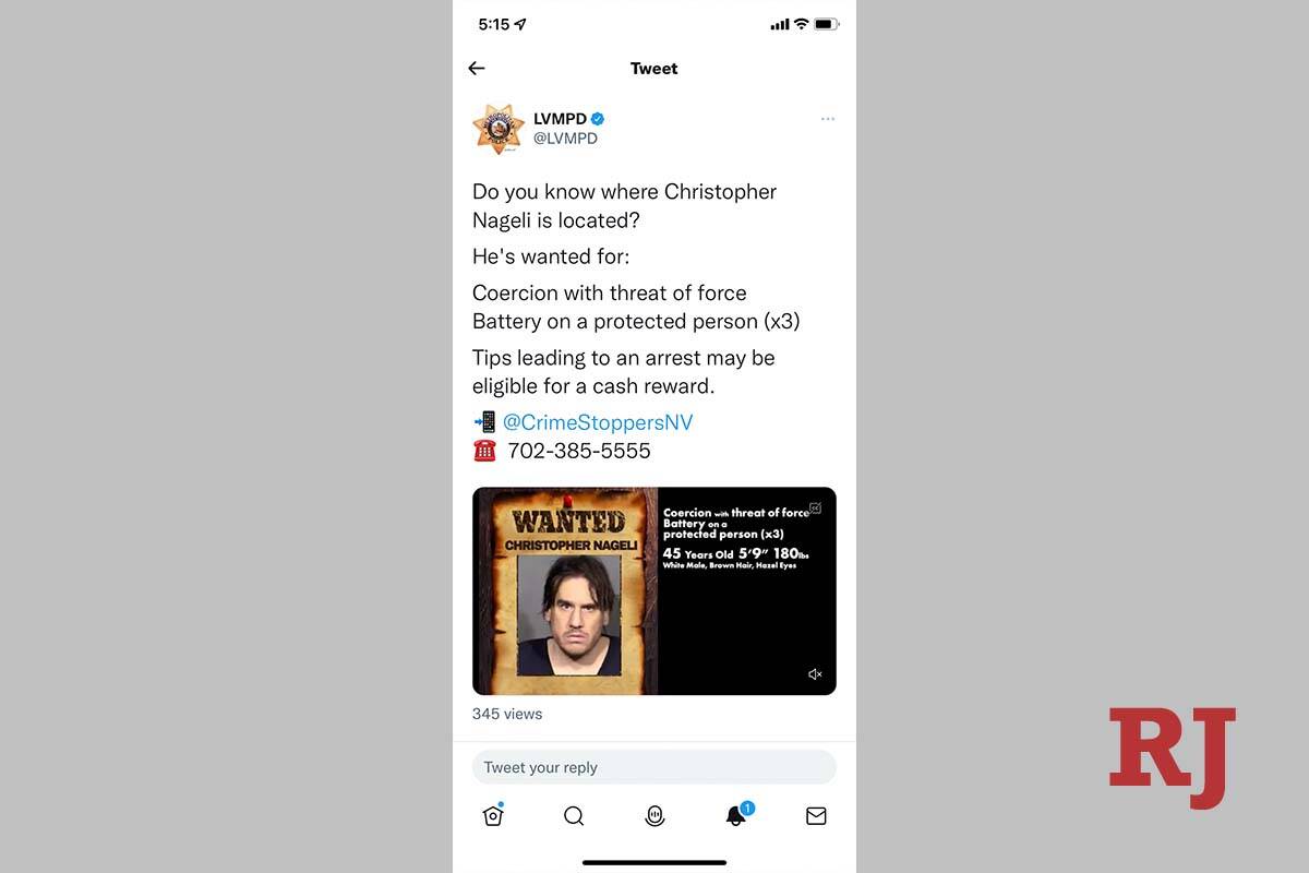 A screenshot of the tweet from the Metropolitan Police Department posted on Thursday, July 7, 2 ...
