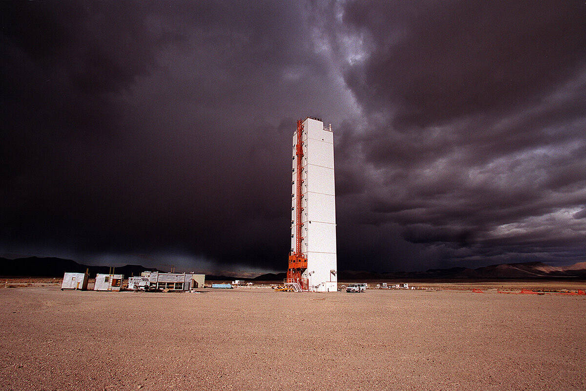 Icecap Tower on Dec. 8, 2014. The tower was built in 1992 in preparation for an underground nuc ...