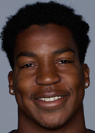 This is a photo of Brittain Brown of the Las Vegas Raiders NFL football team. This image reflec ...