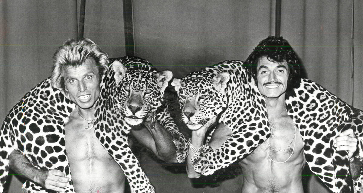 Siegfried and Roy at the Stardust. (Las Vegas Review-Journal file)