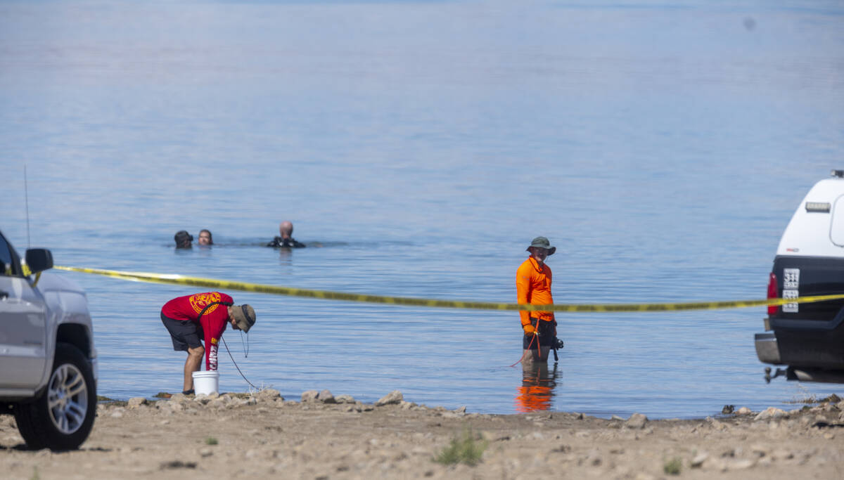 Divers are in the water as authorities are assessing what were described as skeletal remains fo ...