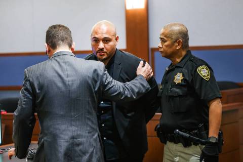 Andrew Rodriguez leaves the courtroom in handcuffs after being sentenced to at least six years ...