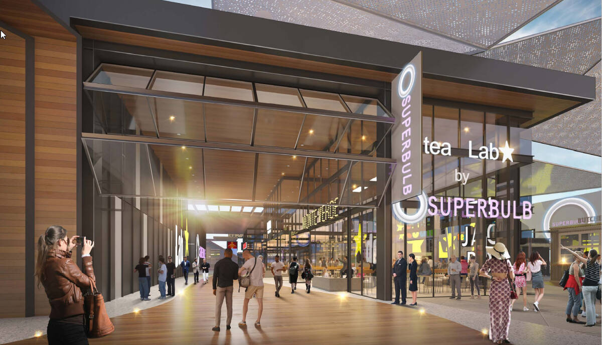 An artist's rendering of Gindi Capital's planned retail complex on Las Vegas Boulevard just sou ...