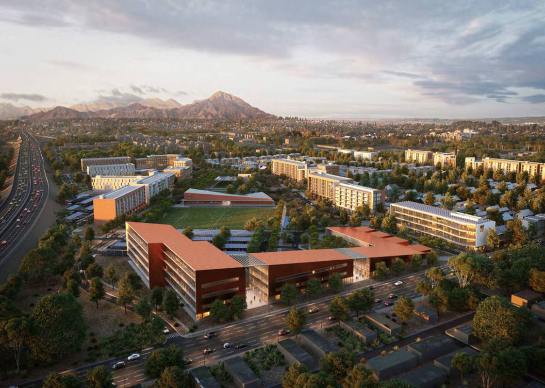 An artist's rendering of a redeveloped Desert Pines golf course in Las Vegas. (City of Las Vegas)