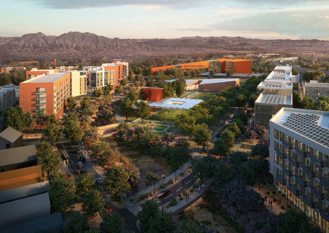 An artist's rendering of a redeveloped Desert Pines golf course in Las Vegas. (City of Las Vegas)