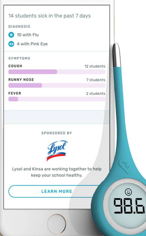 This illustration shows how information is displayed in a phone app for a FLUency school progra ...