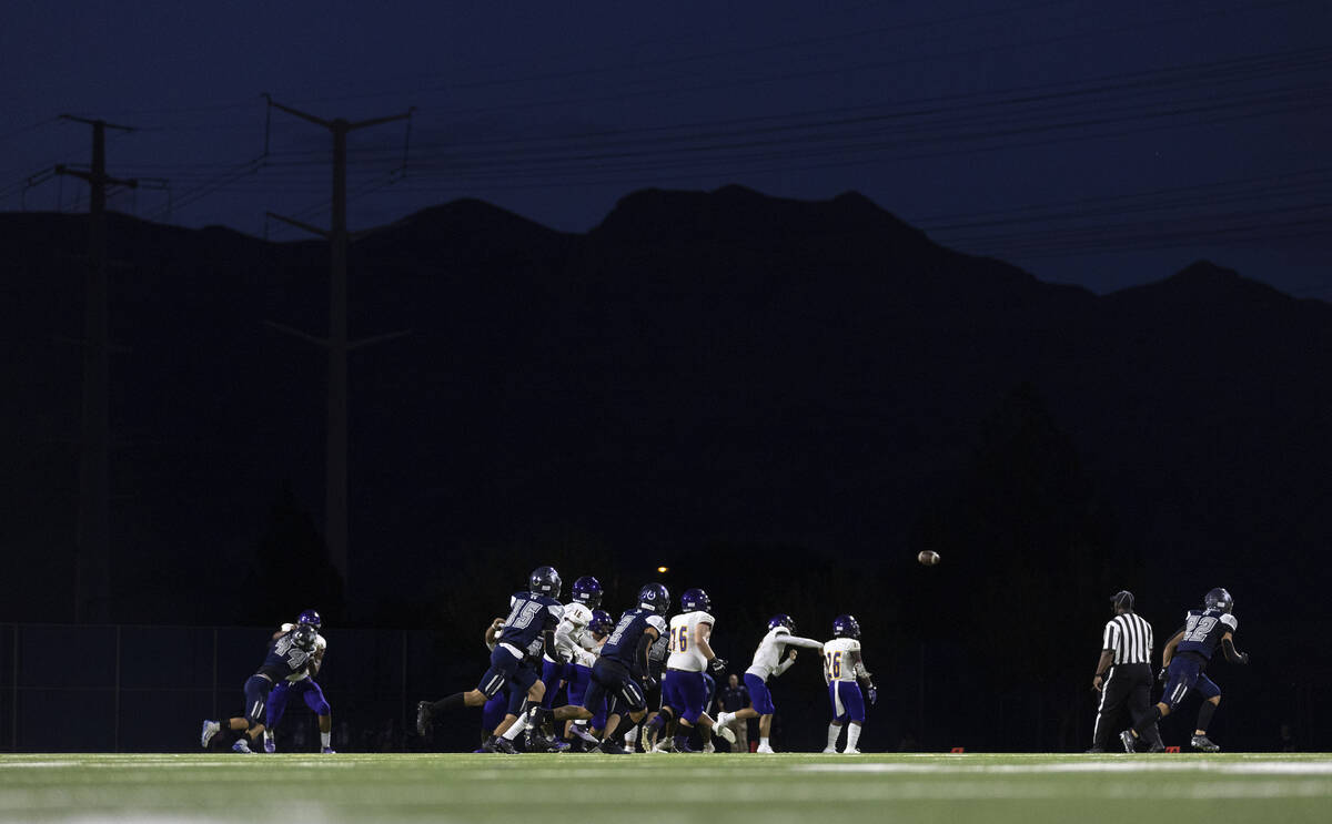 Durango is on the offensive during a Class 4A high school football game against Shadow Ridge at ...