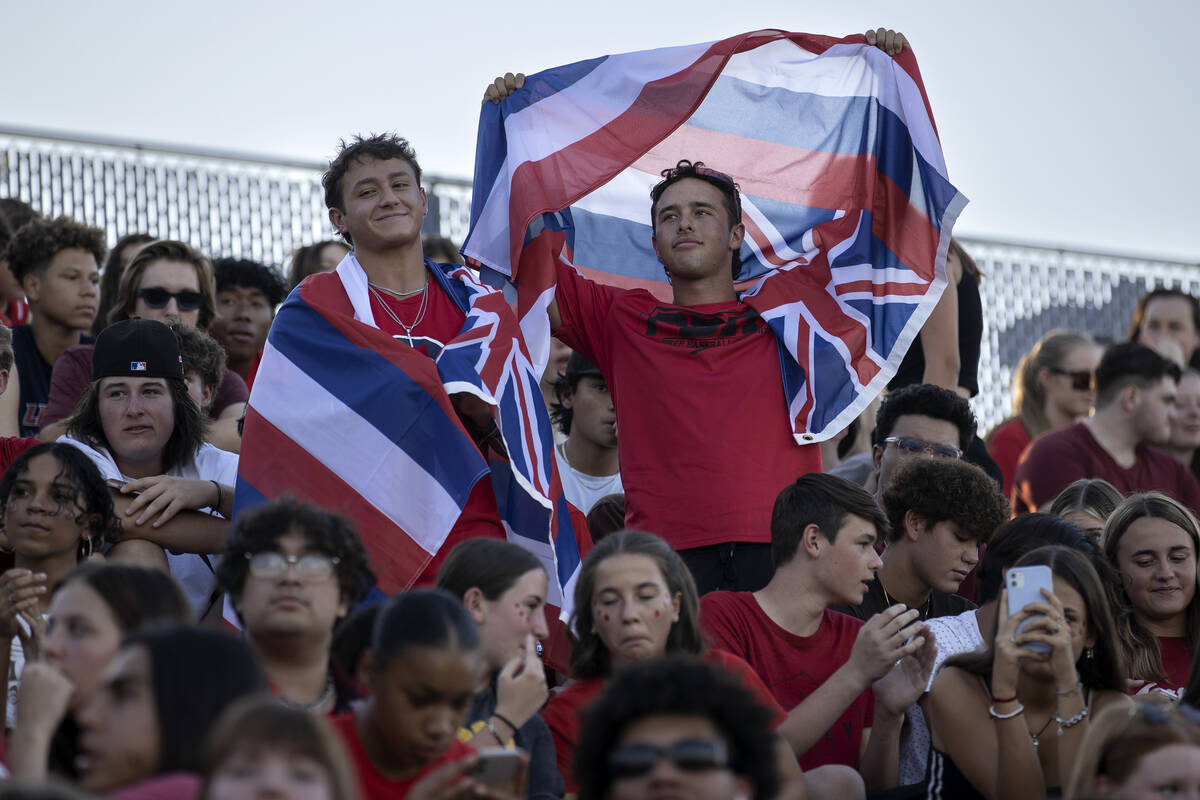 Liberty students came decked out in Patriot gear during a Class 5A high school football game ag ...