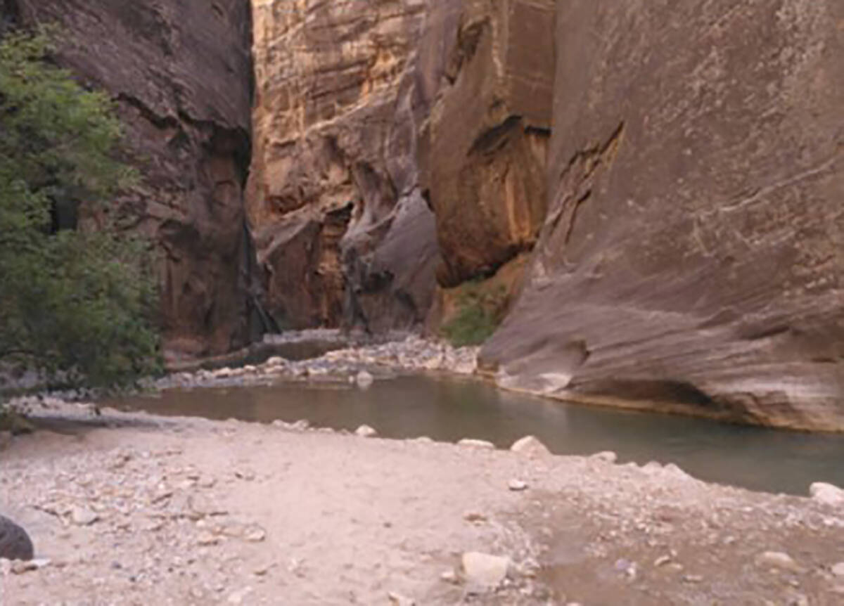 An undated photo of The Narrows at Zion National Park in Utah. (National Park Service)