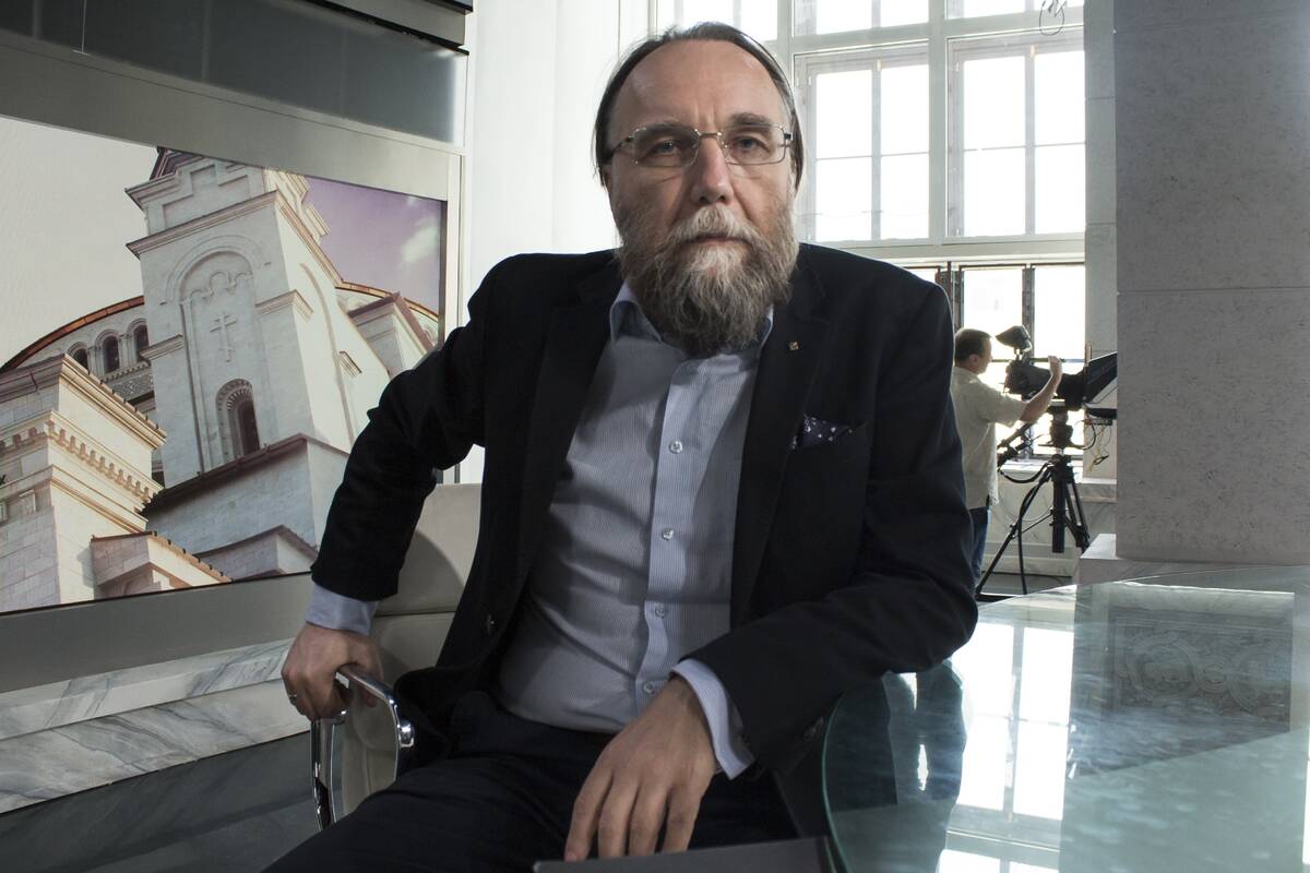 FILE - In this photo taken on Thursday, Aug. 11, 2016, Alexander Dugin, the neo-Eurasianist ide ...